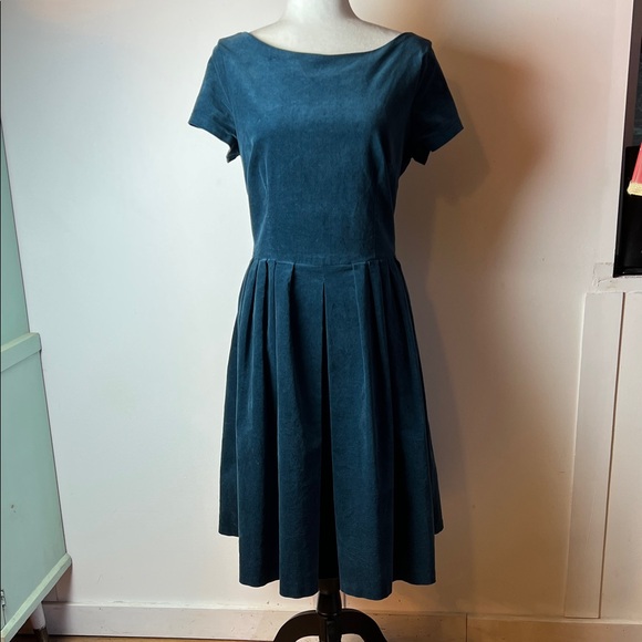 Laura Byrnes Classic Pinup Teal Women's Swing Dress - Picture 4 of 8